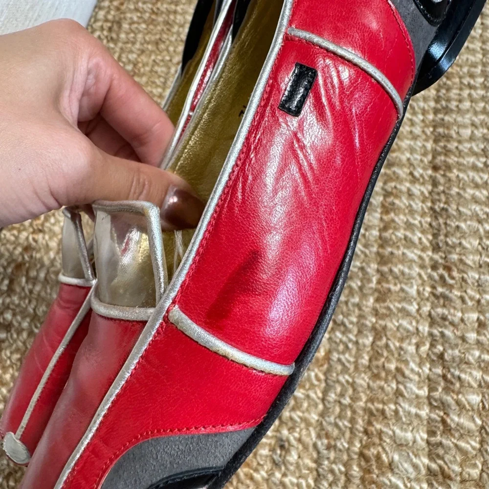 Zalo -Whimsical‎ Red Leather Sports Car Design Shoes US Size 7.5